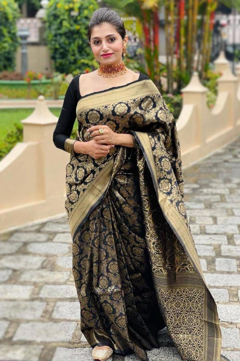 Black ethnic saree hotsell