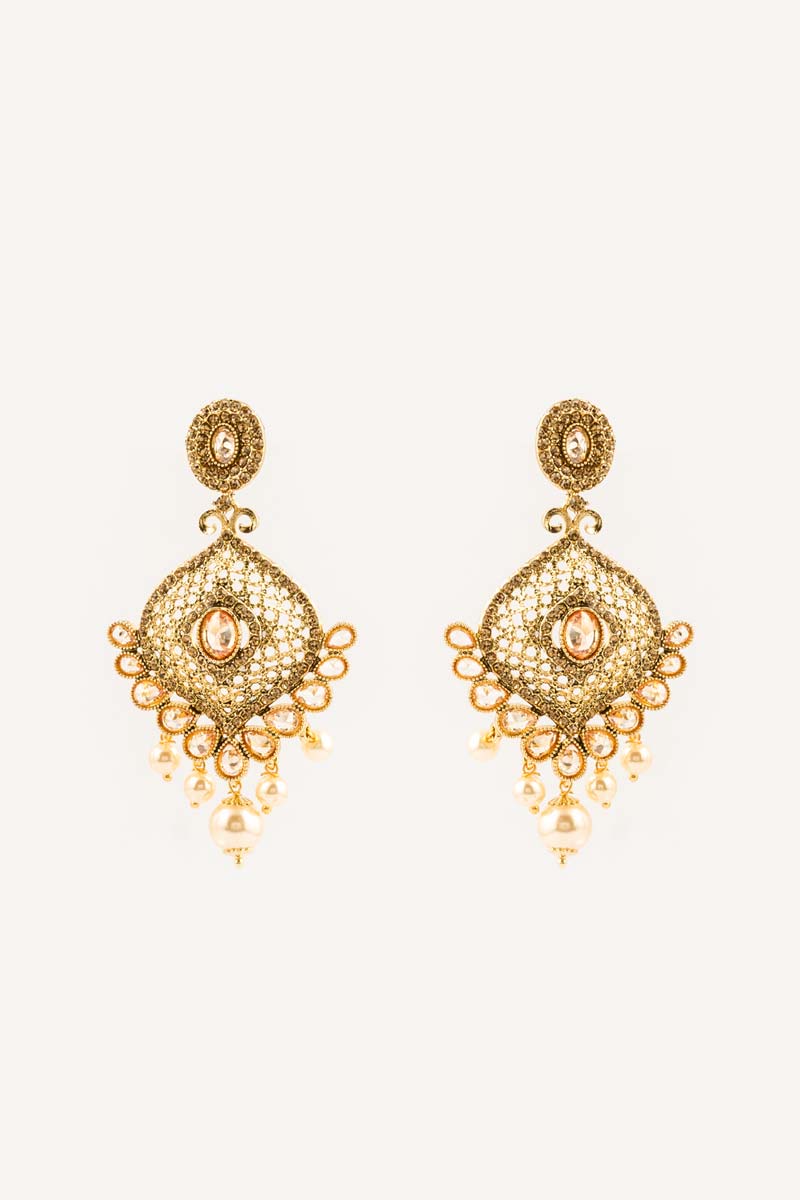 Indian Pakistani hanging Pearls earrings Earrings Jewellery