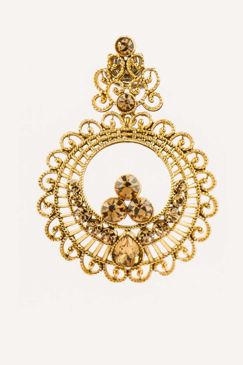 Gold toned Indian Stud partywear earrings - Earrings - Jewellery