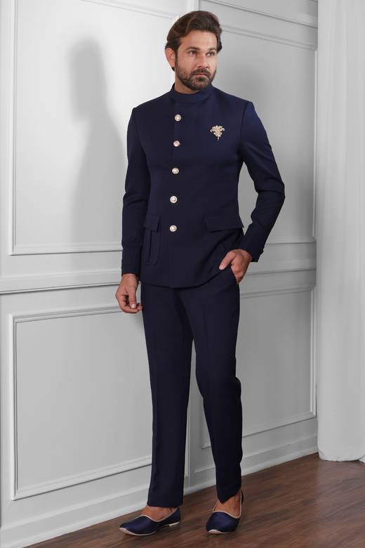 Buy Blue Wedding Wear Indian Dresses Online for Men in USA