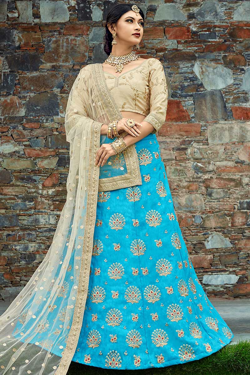 Silk party wear lehenga top
