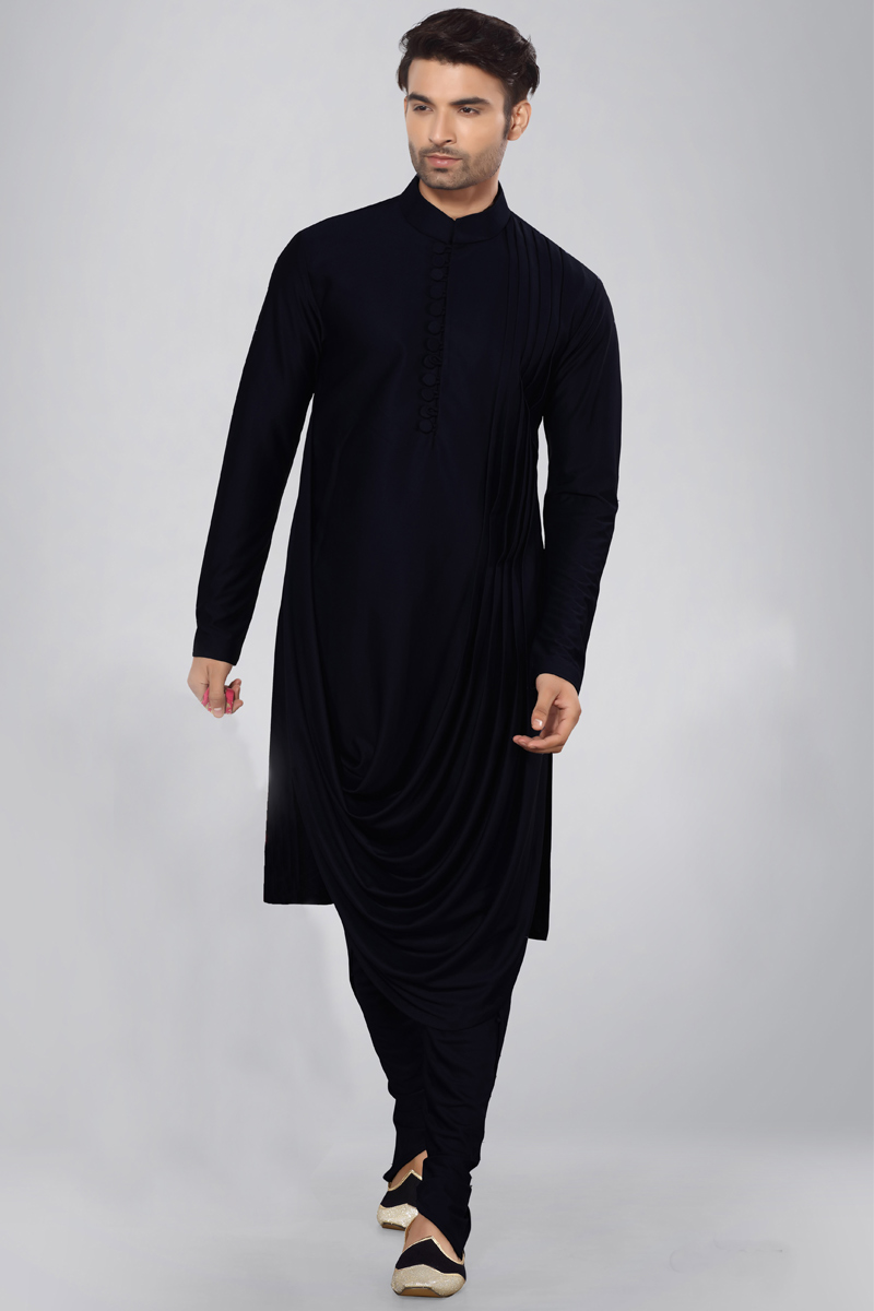 Black Eid Special Pakistani Kurta Pajama For Men