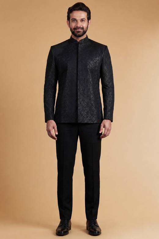 black formal dress men Classic Prom Suits for Men,Satin Peak Lapel Wedding Tuxedos for Wedding three Pieces (Jacket+pants+vest0 CB09264 US42 / Black Finished with felled seams to ensure quality and craftsmanship for years to come Formal Black Mens Fashion