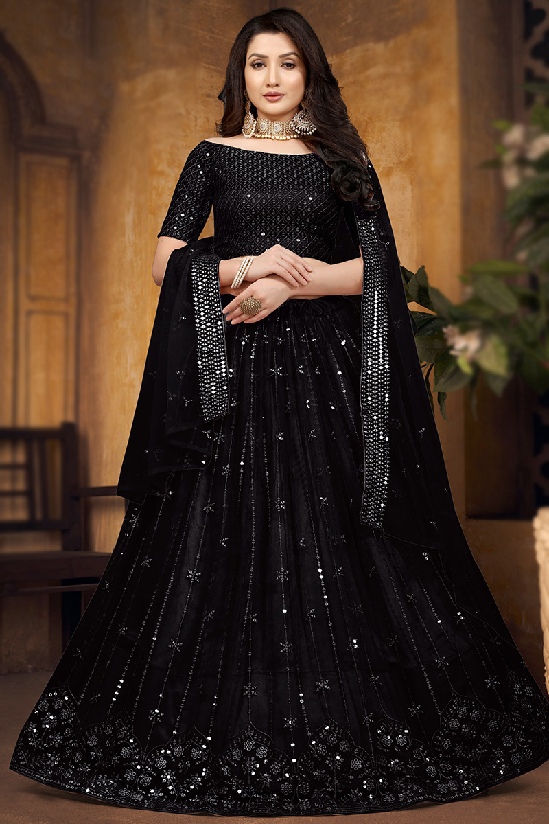 Black lehenga choli designs best sale