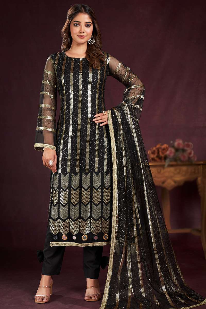 Green Net Thread Work Straight Cut Suit