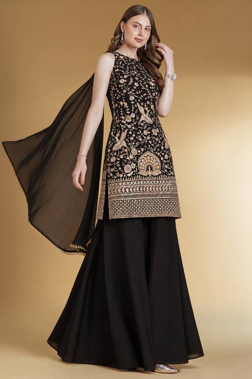 traditional punjabi dress for ladies Buy Andaaz Fashion USA's Black Wear Dresses Women punjabi culture dress