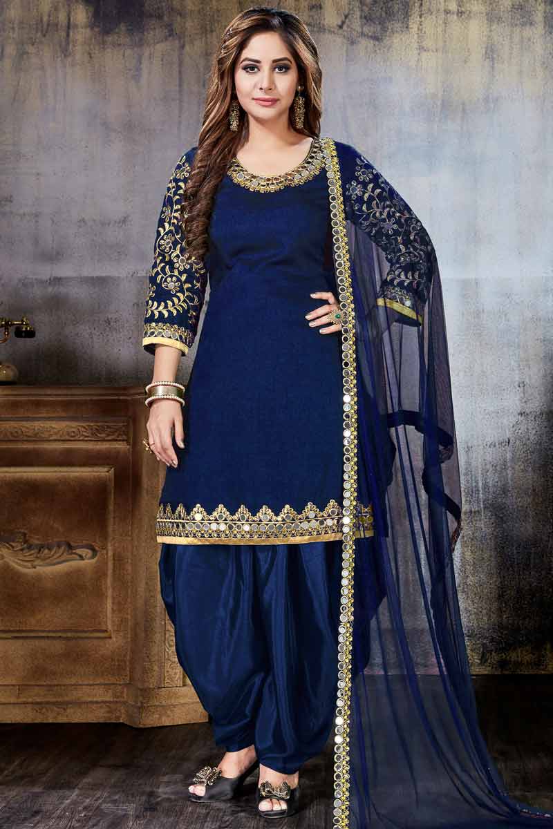 single colour patiala suit