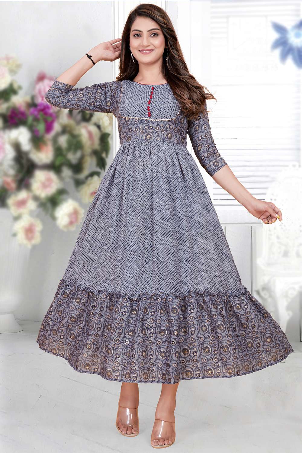 white christmas dresses Nalani Long Rayon Hawaiian Dress Maxi V-Neck Tea Length Black / S main image 1