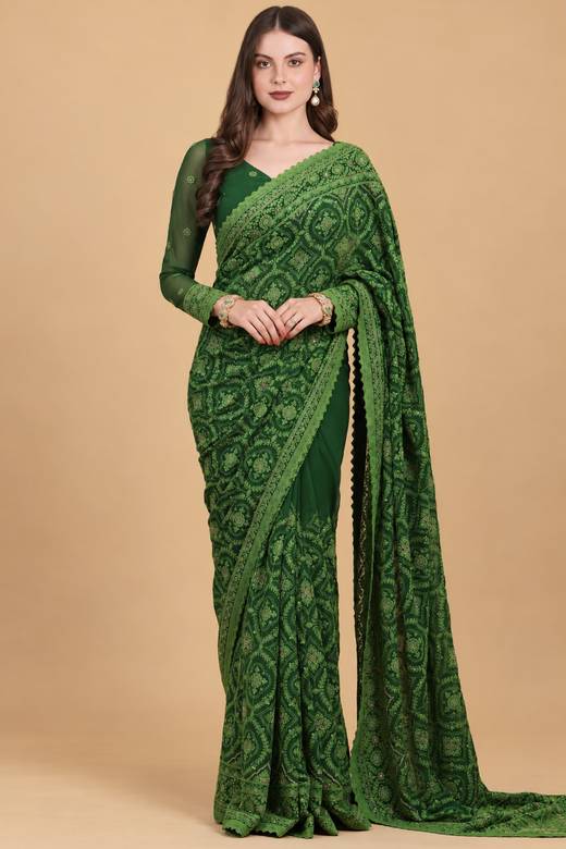 Buy Green Saree Online – Silk, Wedding & Designer Sarees USA