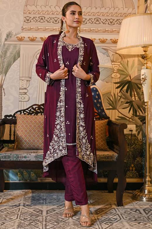 burgundy indian dress Buy Indo Western Maroon Dresses Online for Women in USA burgundy color