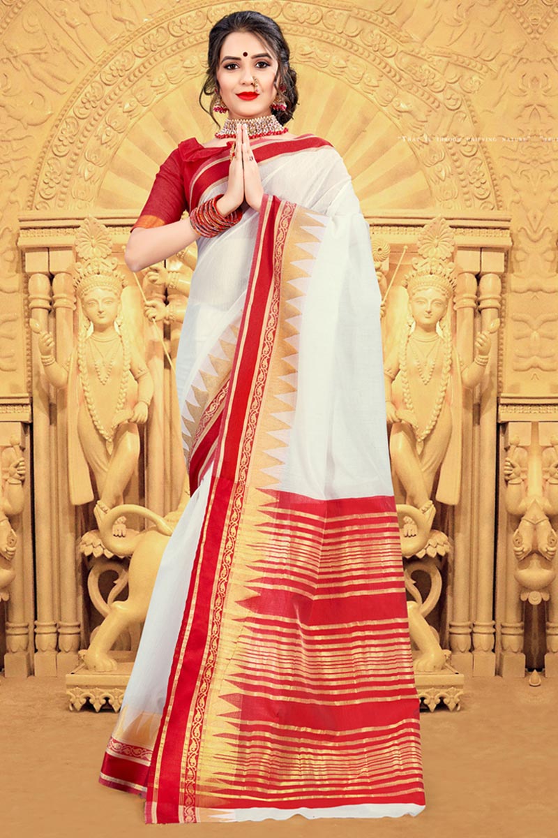 Bengali Saree with Theme Based Blouse Designs- Wedding Collections By  Sayanti Ghosh - Tikli