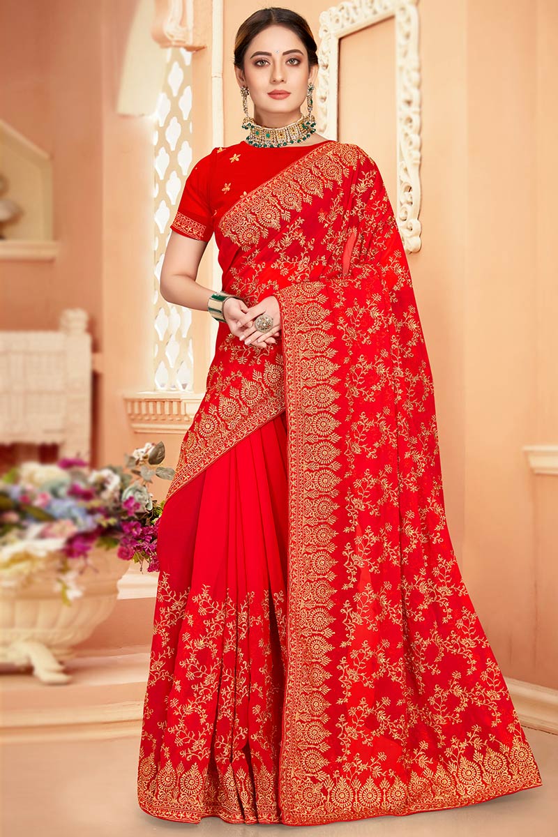 Ethnic georgette saree best sale