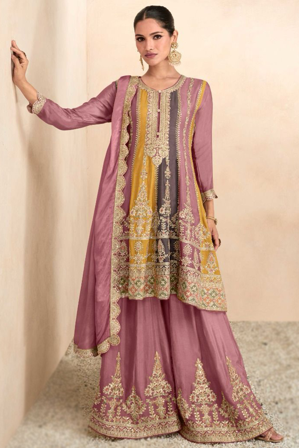 Palazzo frock design top