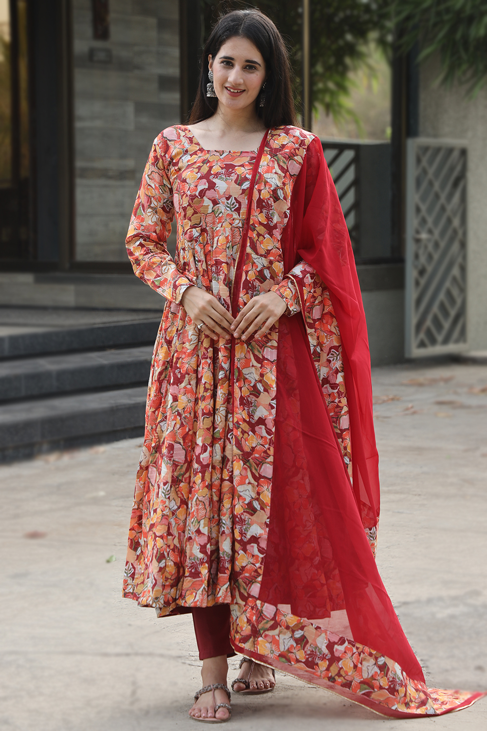 Cotton frock suit long 2025