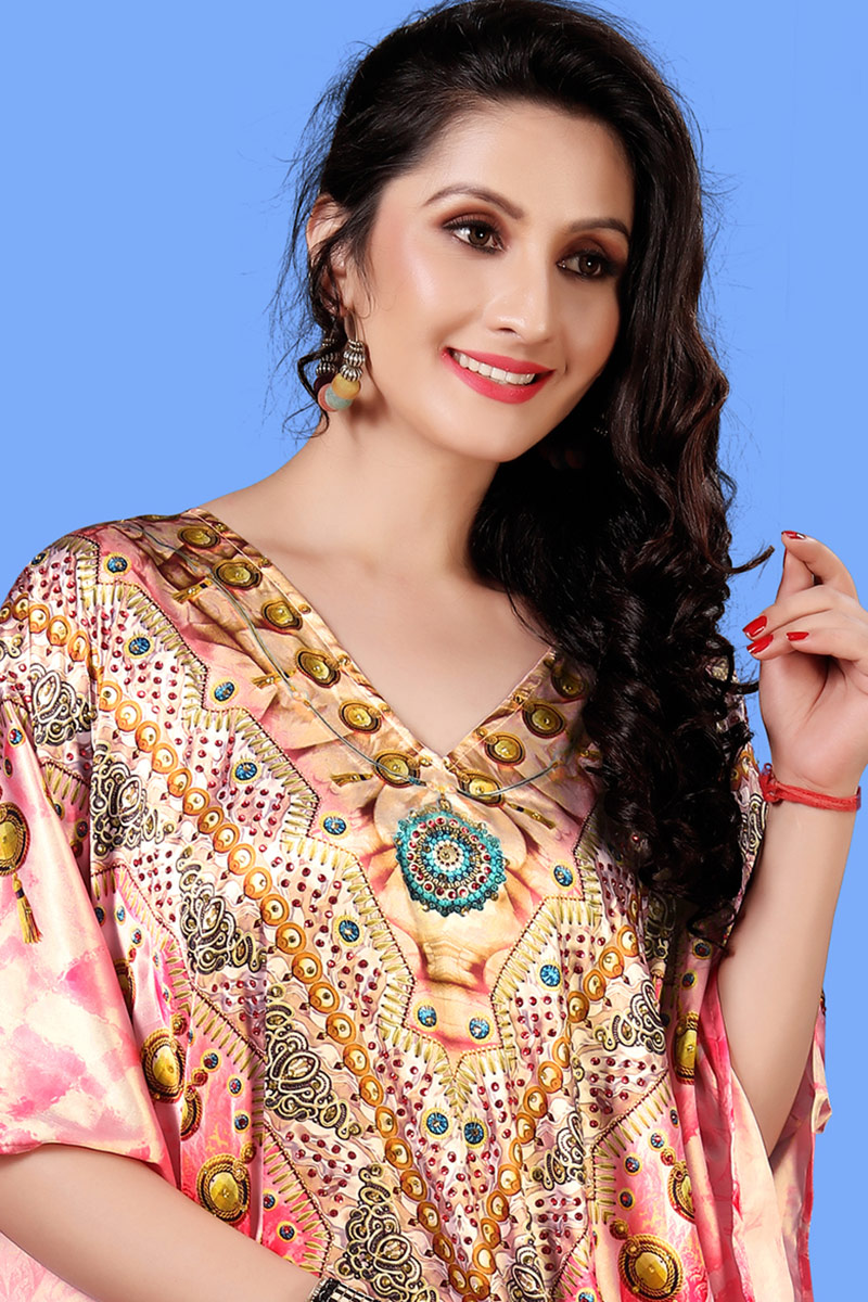 Hot Pink Designer Kaftan Kurti for Women