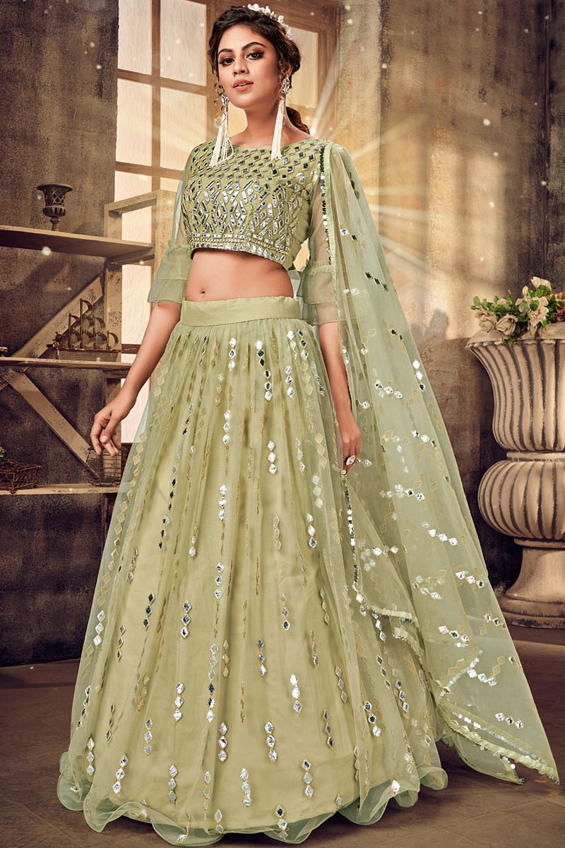 see green lehenga