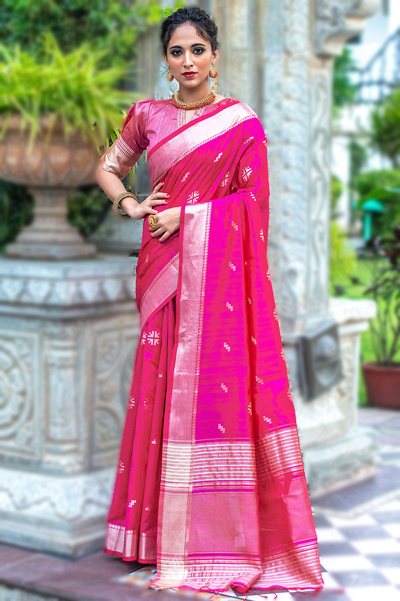 Aggregate more than 161 pink kathpadar saree
