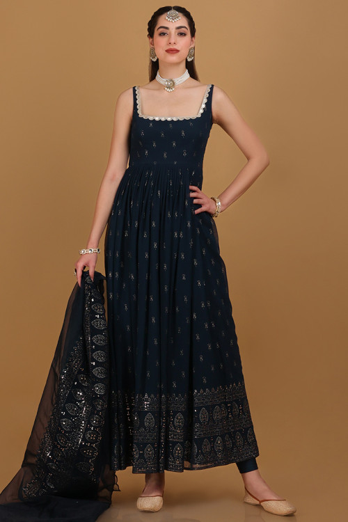 Buy Georgette Indo Western Dresses and Clothing Online Shopping