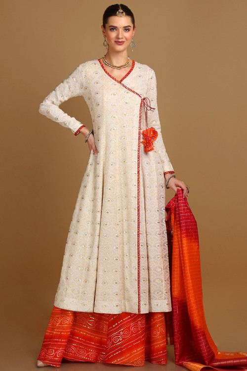 Amazon.com: Arayna Women's Cotton Printed Anarkali Kurti with Palazzo Pants  Set, Floral, Large : Clothing, Shoes & Jewelry
