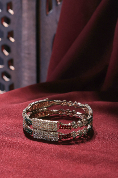Multi Color Stone Kada Traditional Bangles 