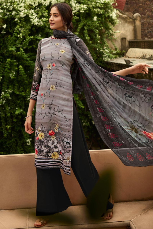 ROSE FLORAL PRINT GEORGETTE SALWAR SUIT | Fancy dress design, Indian  dresses traditional, Salwar suits