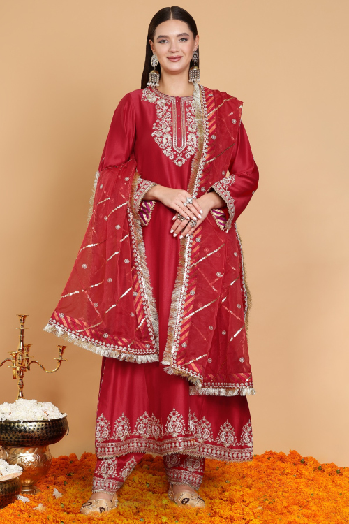 GUSTAKHIYAN – Roja-e-Ishq Hand-Embroidered Luxe Heritage Long Choga Kurta Set