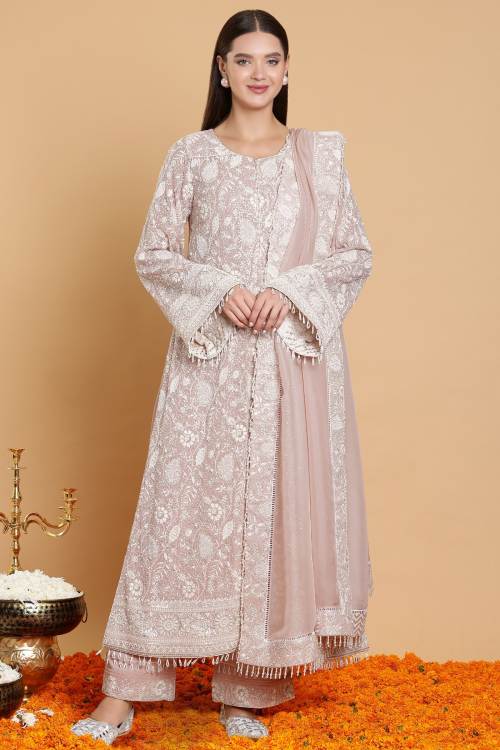 GUSTAKHIYAN – Shab-e-Gul Handcrafted Luxe Kurta Set