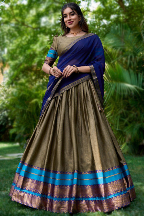 Buy 42 M 2 Size Grey Casual Wear Lehenga Choli Online for Women in UK
