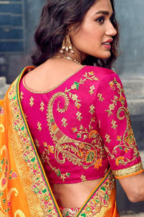 Buy Banarasi Silk Indian Lehenga In Magenta Colour Online - LLCV01562 ...