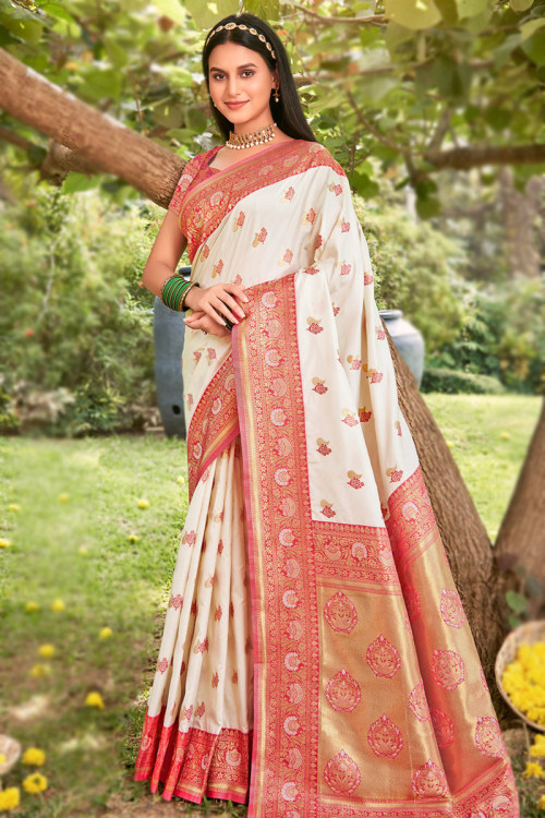 Buy Silk Short Sleeve Bengali Sarees Online for Women in USA
