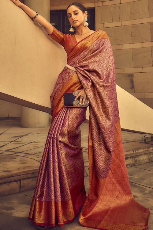 Silk sarees for mother of the bride sale