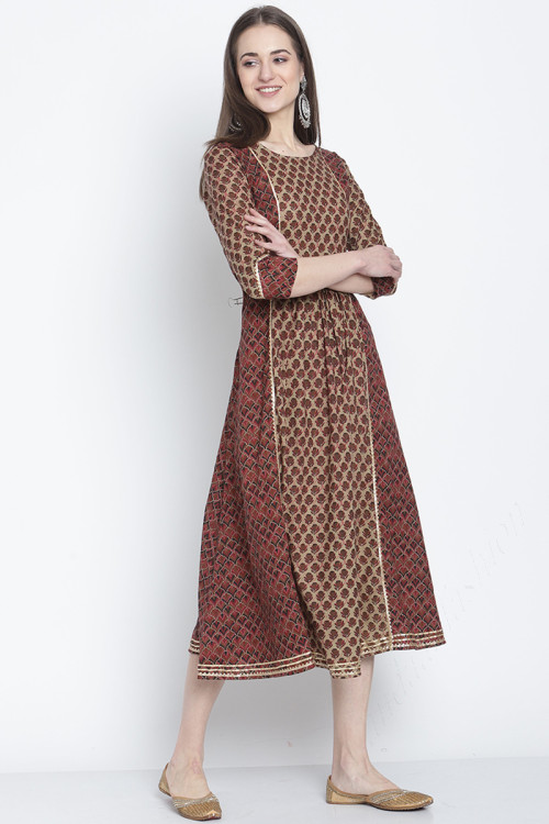 Cotton frock kurti design store