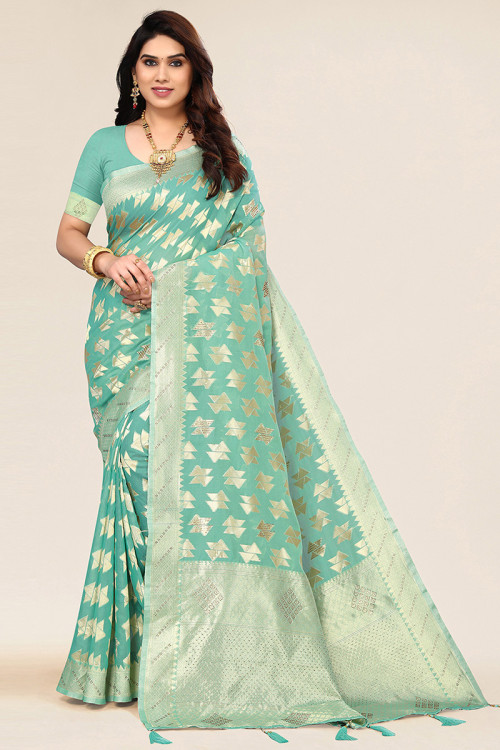 Buy Semi Stitched Cotton Sarees Online for Women in UK