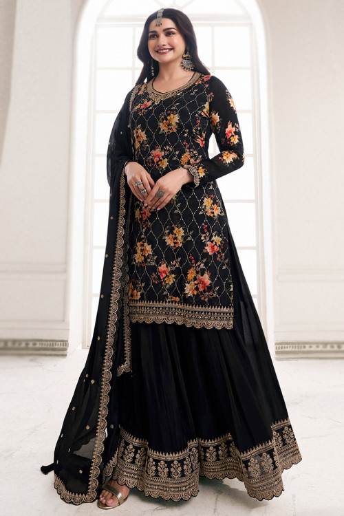 Black sharara suit online on sale