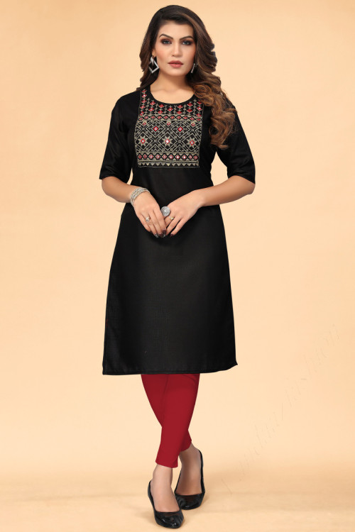 Women s Black Kurta Set Shop Black Kurti Online in UK