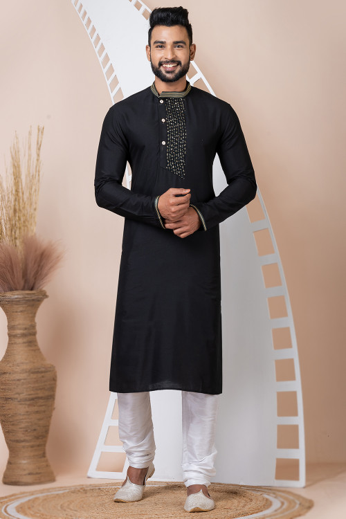 Black Kurta Pajama for Men Online AndaazFashion