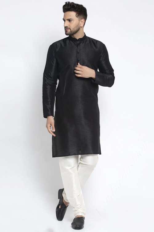 Black kurta pajama party wear clearance