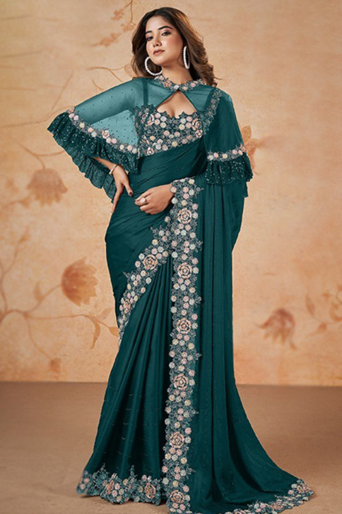 Designer sarees for plus size cheap