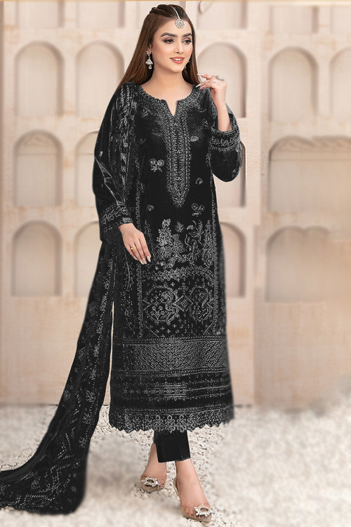 Black long salwar suit top