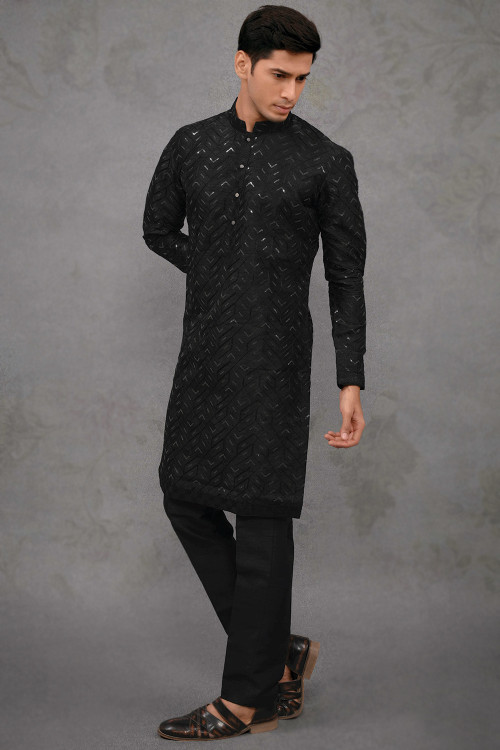 Black kurti pajama outlet