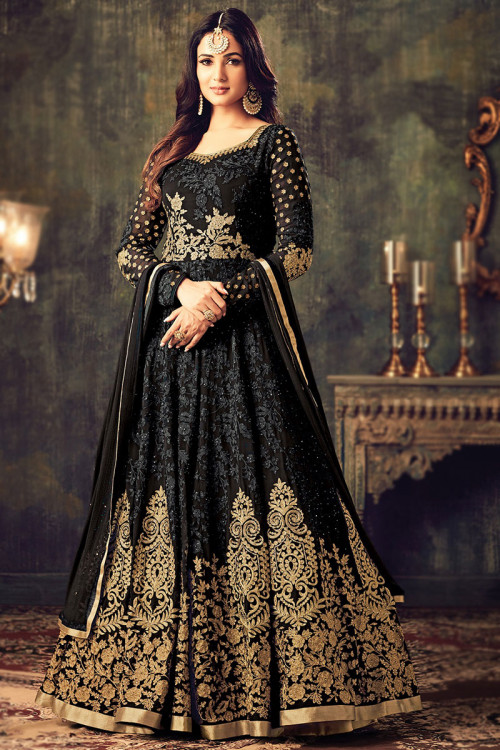 Black Anarkali Dress Online Latest Designs of Black Anarkali Dresses Shopping