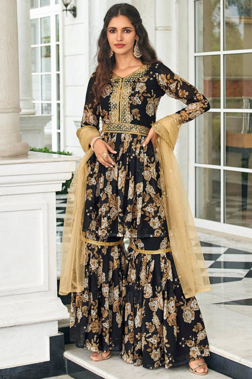 Buy Frock Style Georgette Sharara Suits Online for Women in USA-mncb.edu.vn