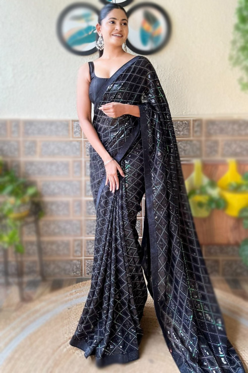 Designer sarees for birthday party discount