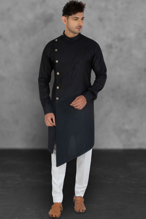  Black Kurta Pajama For Men For Eid Festival