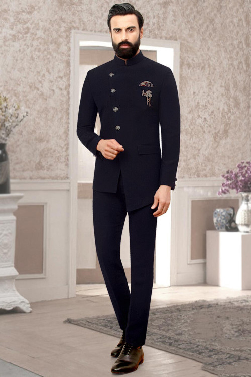 Simple black sherwani 2025