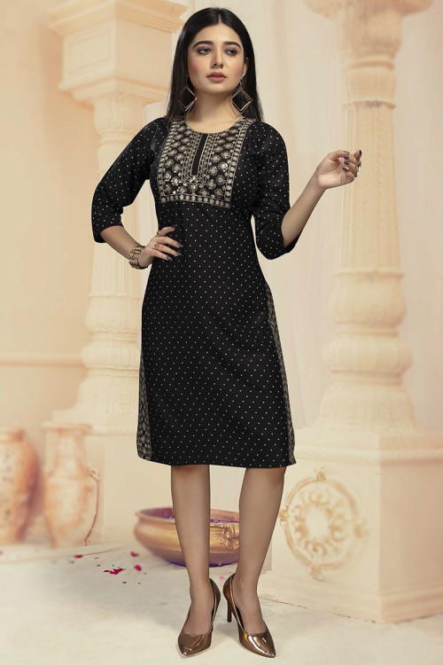 Black kurtis for girls store