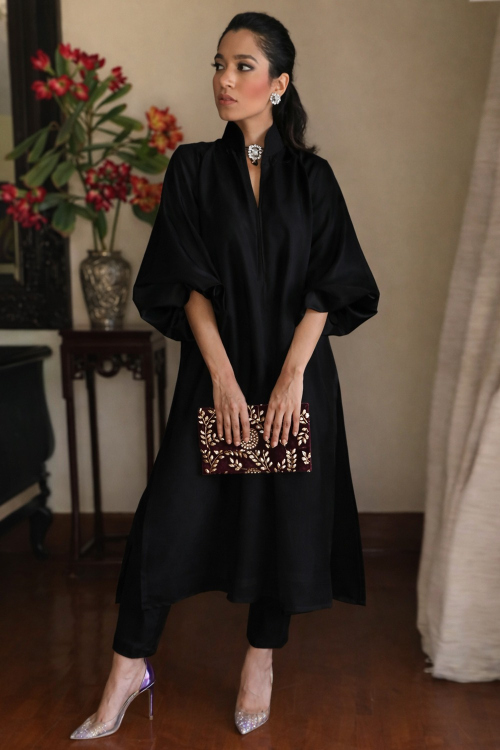black floral velvet dress WHO IS SHE SATIN FEATHER MAXI DRESS IN BLACK – AKIRA main image 0