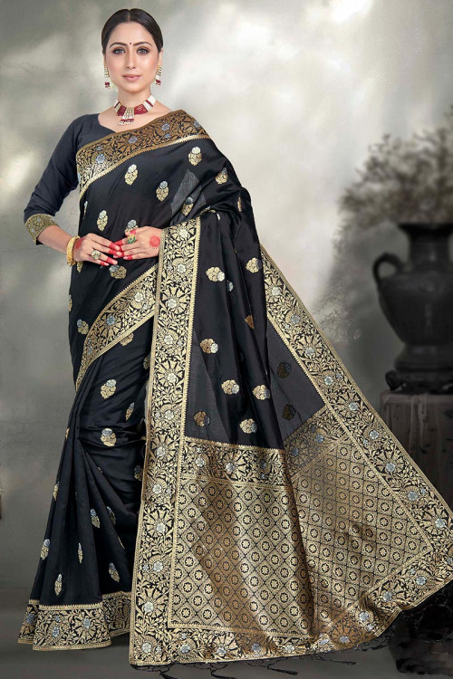 Katan Silk Handloom Banaras Zari Saree with Blouse