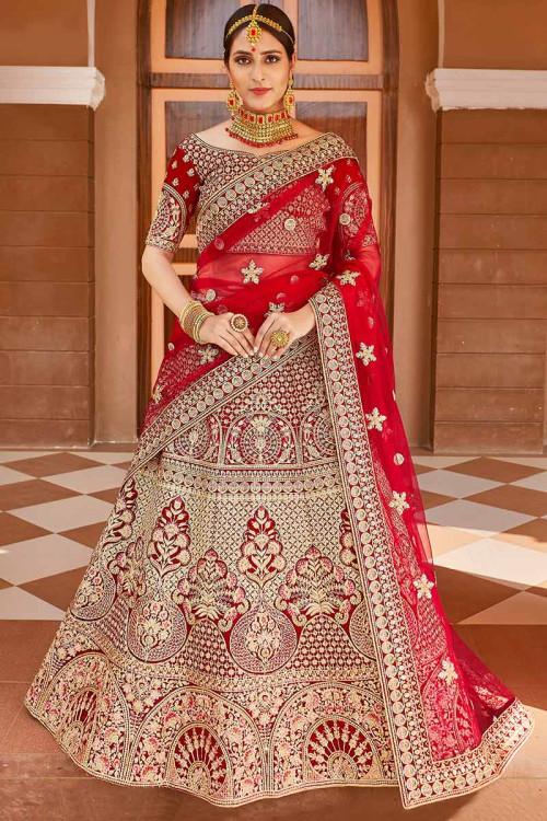 Lehenga red outlet colour car