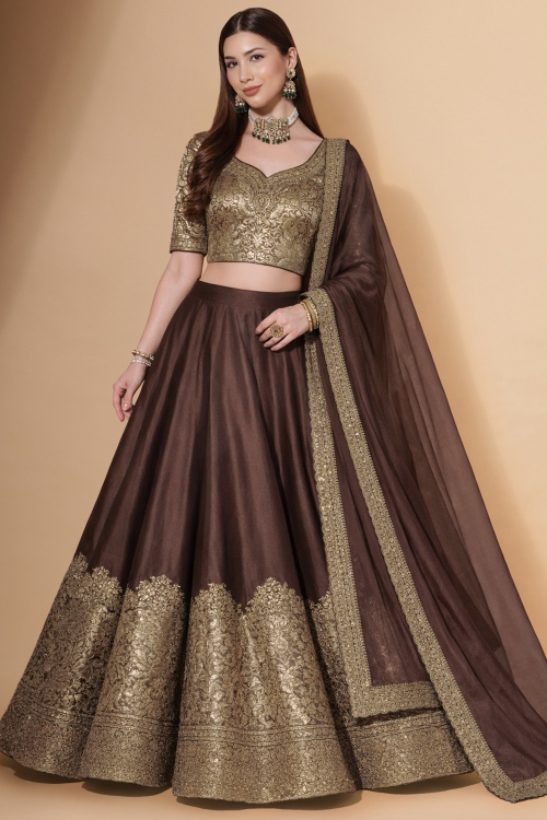 Buy Ready to Wear Brown Indian Dresses Online for Women in USA